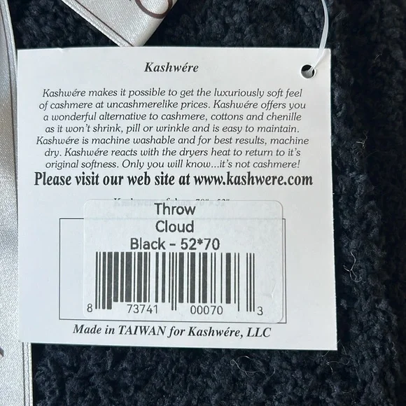 Throws - Kashwére Cloud - Chenilla Cloud - NWT BLACK - Picture 4 of 10